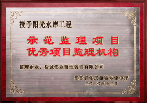 陽光水岸工程示范監(jiān)理項目